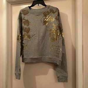 Disney Mulan Gold Blossoms Cropped Sweatshirt